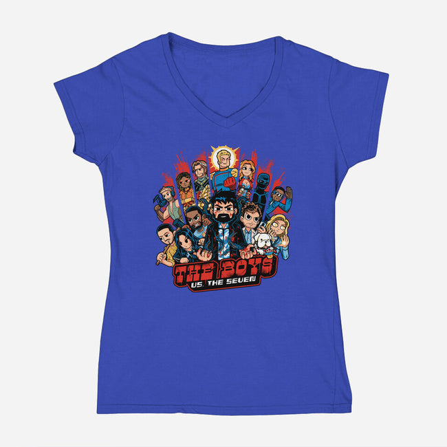 Nonbeliever Pilgrim-Womens-V-Neck-Tee-PrimePremne