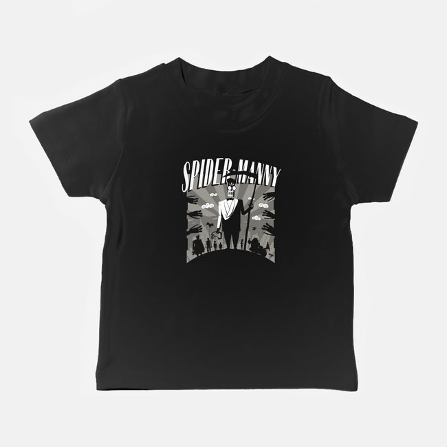 Spider Manny-Baby-Basic-Tee-rocketman_art