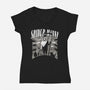 Spider Manny-Womens-V-Neck-Tee-rocketman_art