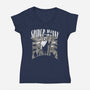 Spider Manny-Womens-V-Neck-Tee-rocketman_art