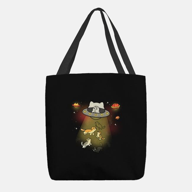 UFO Meow-None-Basic Tote-Bag-Freecheese