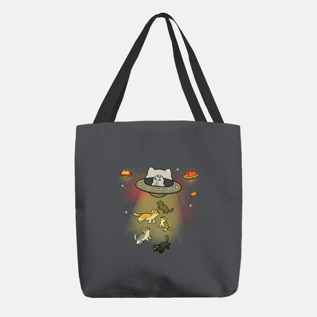 UFO Meow-None-Basic Tote-Bag-Freecheese