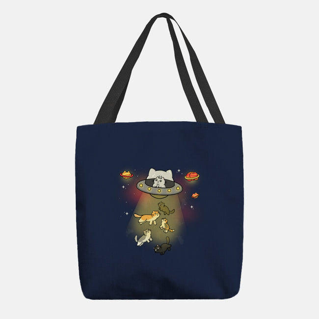 UFO Meow-None-Basic Tote-Bag-Freecheese