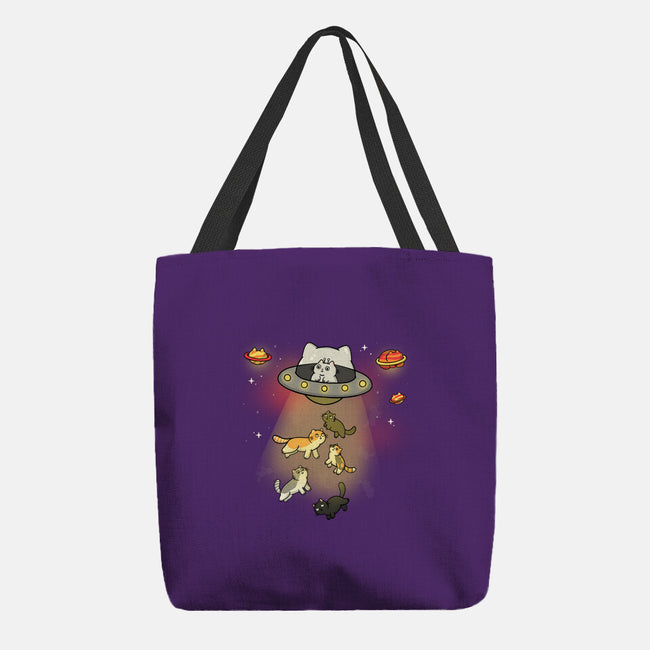 UFO Meow-None-Basic Tote-Bag-Freecheese