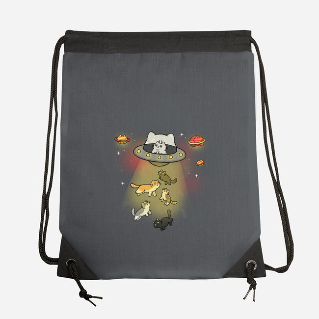UFO Meow-None-Drawstring-Bag-Freecheese