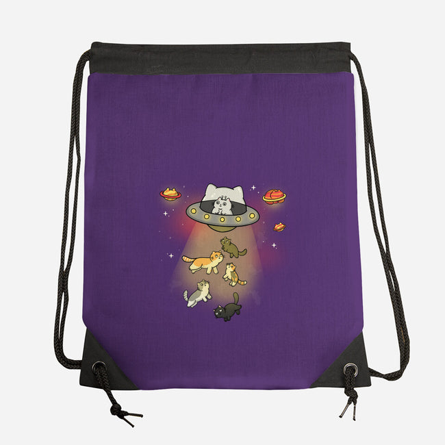 UFO Meow-None-Drawstring-Bag-Freecheese