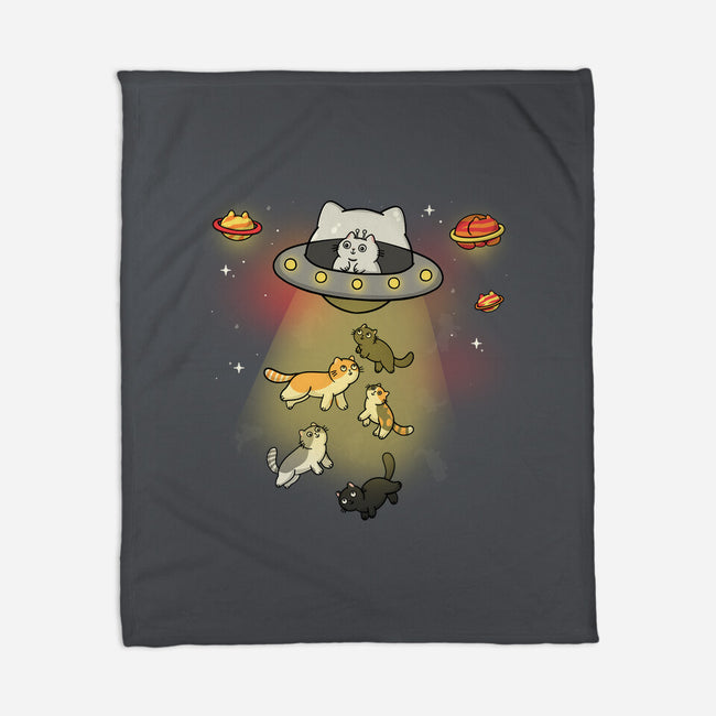 UFO Meow-None-Fleece-Blanket-Freecheese
