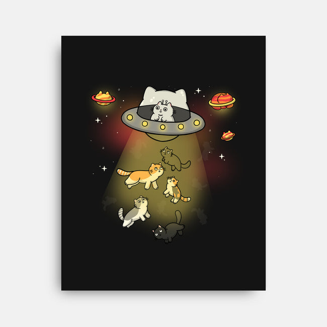 UFO Meow-None-Stretched-Canvas-Freecheese
