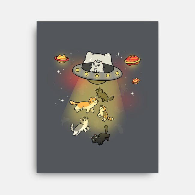 UFO Meow-None-Stretched-Canvas-Freecheese