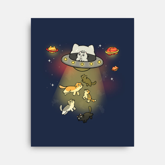 UFO Meow-None-Stretched-Canvas-Freecheese