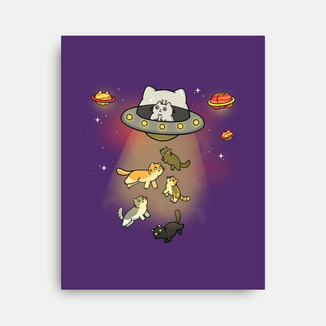 UFO Meow-None-Stretched-Canvas-Freecheese