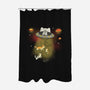 UFO Meow-None-Polyester-Shower Curtain-Freecheese