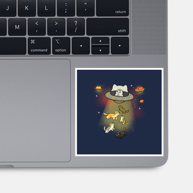 UFO Meow-None-Glossy-Sticker-Freecheese