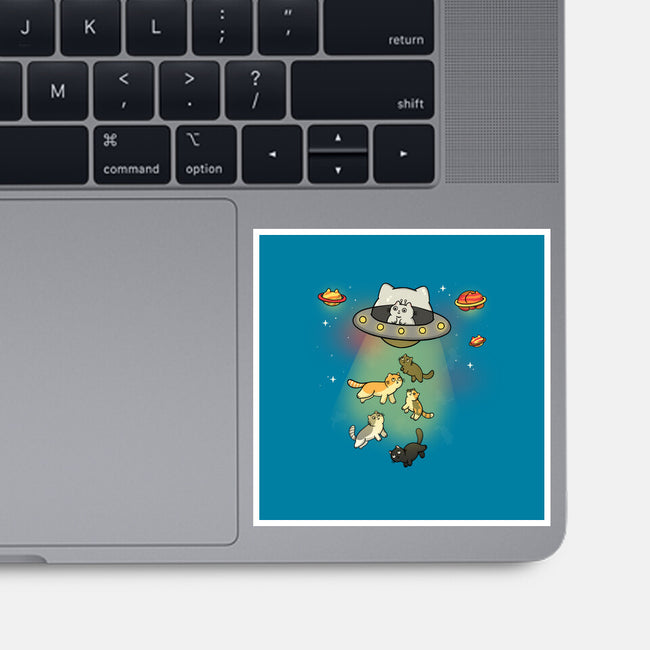 UFO Meow-None-Glossy-Sticker-Freecheese