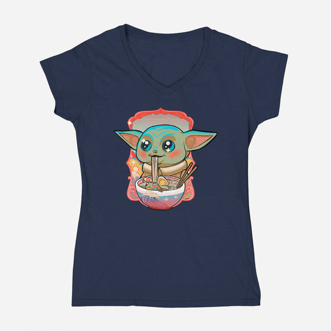 Baby Noodles-Womens-V-Neck-Tee-Samuel