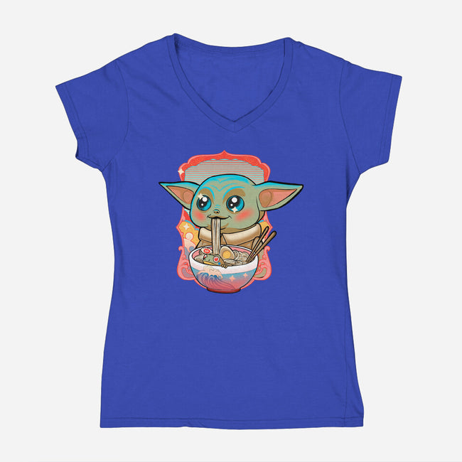 Baby Noodles-Womens-V-Neck-Tee-Samuel