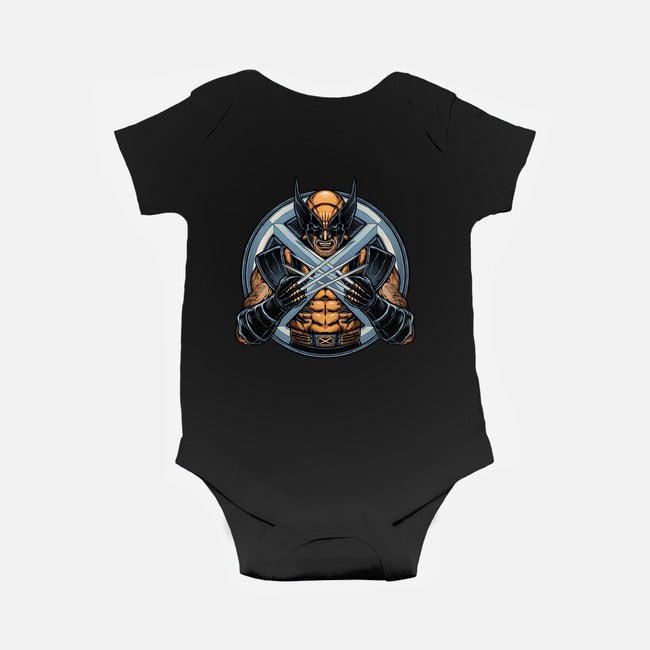 Become Indestructible-Baby-Basic-Onesie-glitchygorilla