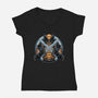 Become Indestructible-Womens-V-Neck-Tee-glitchygorilla