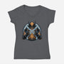 Become Indestructible-Womens-V-Neck-Tee-glitchygorilla