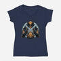 Become Indestructible-Womens-V-Neck-Tee-glitchygorilla