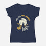 Not All Who Wander Are Lost Cat-Womens-V-Neck-Tee-tobefonseca