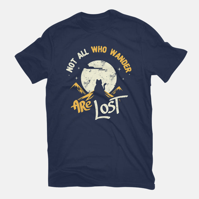 Not All Who Wander Are Lost Cat-Unisex-Basic-Tee-tobefonseca