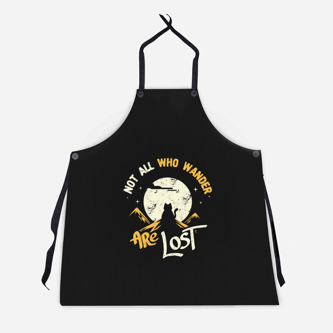 Not All Who Wander Are Lost Cat-Unisex-Kitchen-Apron-tobefonseca