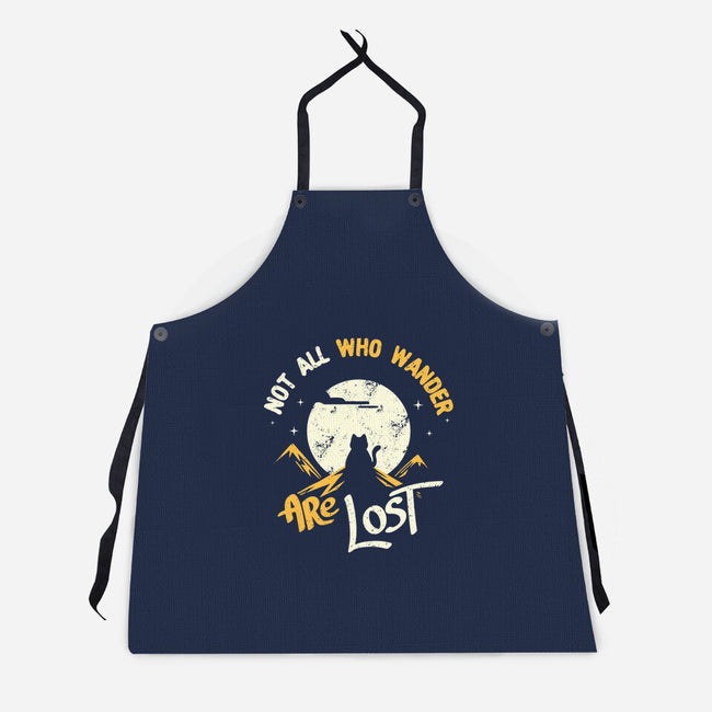 Not All Who Wander Are Lost Cat-Unisex-Kitchen-Apron-tobefonseca