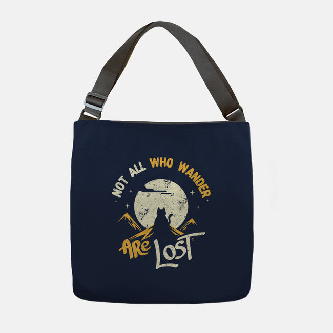 Not All Who Wander Are Lost Cat-None-Adjustable Tote-Bag-tobefonseca