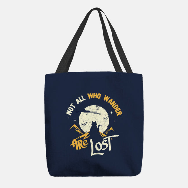 Not All Who Wander Are Lost Cat-None-Basic Tote-Bag-tobefonseca