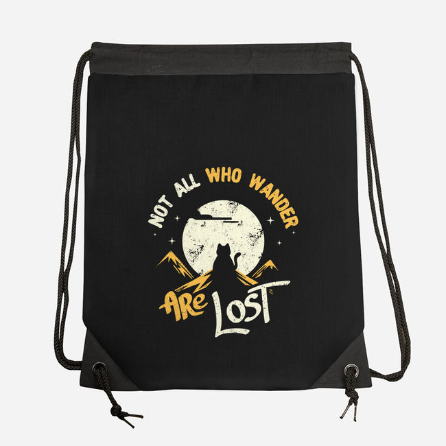 Not All Who Wander Are Lost Cat-None-Drawstring-Bag-tobefonseca