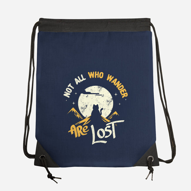 Not All Who Wander Are Lost Cat-None-Drawstring-Bag-tobefonseca