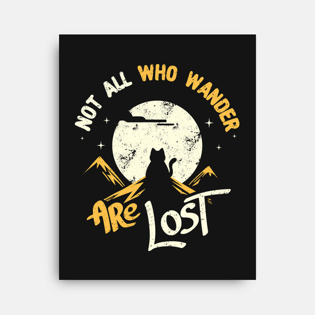 Not All Who Wander Are Lost Cat-None-Stretched-Canvas-tobefonseca