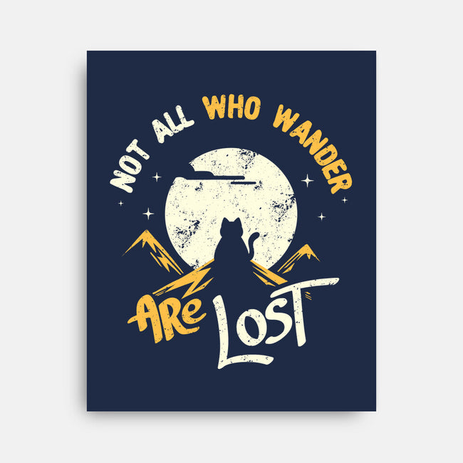 Not All Who Wander Are Lost Cat-None-Stretched-Canvas-tobefonseca