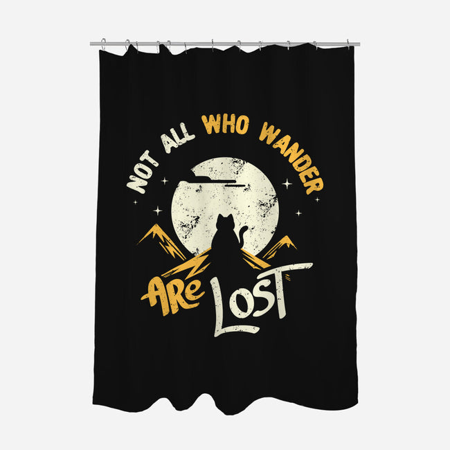Not All Who Wander Are Lost Cat-None-Polyester-Shower Curtain-tobefonseca