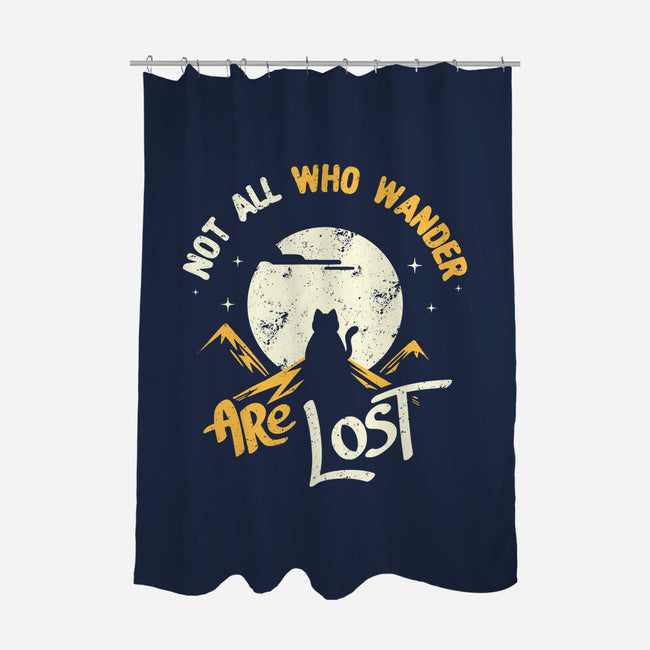 Not All Who Wander Are Lost Cat-None-Polyester-Shower Curtain-tobefonseca