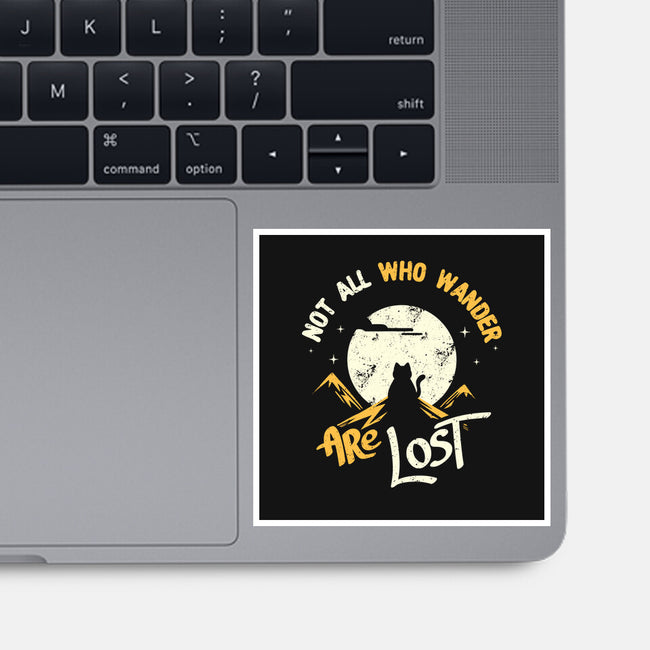 Not All Who Wander Are Lost Cat-None-Glossy-Sticker-tobefonseca