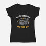 Floof Around And Find Out-Womens-V-Neck-Tee-hbdesign
