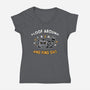 Floof Around And Find Out-Womens-V-Neck-Tee-hbdesign