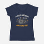 Floof Around And Find Out-Womens-V-Neck-Tee-hbdesign