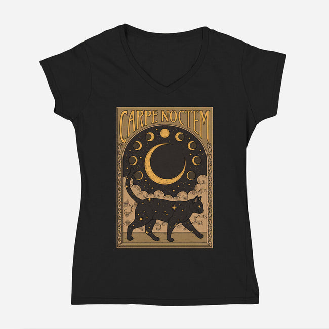 Carpe Noctem-Womens-V-Neck-Tee-Thiago Correa