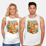 Tiny Drinks Sunset-Unisex-Basic-Tank-ilustrata
