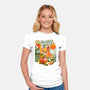 Tiny Drinks Sunset-Womens-Fitted-Tee-ilustrata