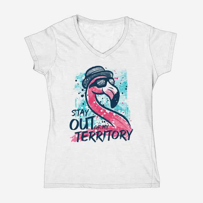 Pink Heisenberg-Womens-V-Neck-Tee-teesgeex