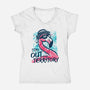 Pink Heisenberg-Womens-V-Neck-Tee-teesgeex