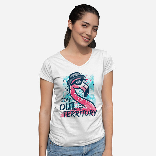 Pink Heisenberg-Womens-V-Neck-Tee-teesgeex
