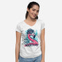 Pink Heisenberg-Womens-V-Neck-Tee-teesgeex