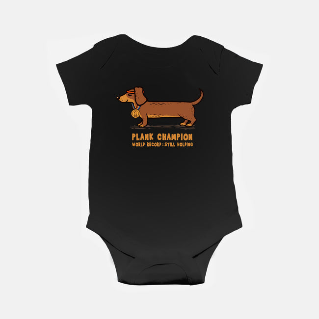 Plank Champion-Baby-Basic-Onesie-erion_designs