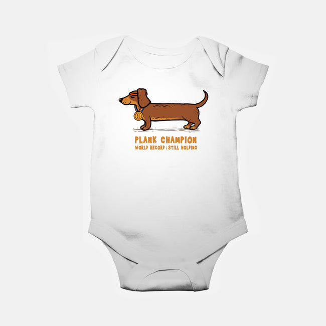 Plank Champion-Baby-Basic-Onesie-erion_designs