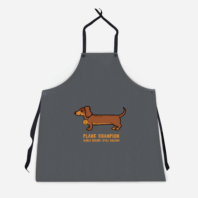 Plank Champion-Unisex-Kitchen-Apron-erion_designs